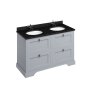 Burlington 1300mm Vanity Unit with Four Drawers and Worktop - Classic Grey