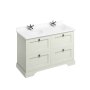 Burlington 1300mm Vanity Unit with Four Drawers and Worktop - Sand