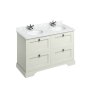 Burlington 1300mm Vanity Unit with Four Drawers and Worktop - Sand