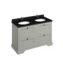 Burlington 1300mm Vanity Unit with Four Drawers and Worktop - Dark Olive