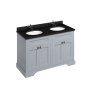 Burlington 1300mm Vanity Unit with Four Doors and Worktop - Classic Grey