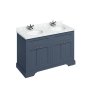 Burlington 1300mm Vanity Unit with Four Doors and Worktop - Blue