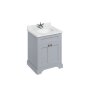 Burlington 650mm Vanity Unit with Two Doors & Basin - Classic Grey