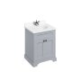 Burlington 650mm Vanity Unit with Two Doors & Basin - Classic Grey