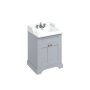 Burlington 650mm Vanity Unit with Two Doors & Basin - Classic Grey