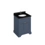 Burlington 650mm Vanity Unit with Two Doors & Basin - Blue