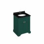 Burlington 650mm Vanity Unit with Two Doors & Basin - Matt Green