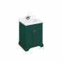 Burlington 650mm Vanity Unit with Two Doors & Basin - Matt Green