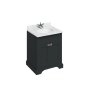 Burlington 650mm Vanity Unit with Two Doors & Basin - Matt Black