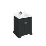 Burlington 650mm Vanity Unit with Two Doors & Basin - Matt Black