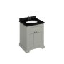 Burlington 650mm Vanity Unit with Two Doors & Basin - Sand