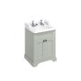 Burlington 650mm Vanity Unit with Two Doors & Basin - Dark Olive