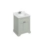 Burlington 650mm Vanity Unit with Two Doors & Basin - Dark Olive