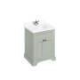 Burlington 650mm Vanity Unit with Two Doors & Basin - Dark Olive