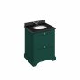 Burlington 650mm Vanity Unit with Two Drawers & Basin - Matt Green