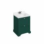 Burlington 650mm Vanity Unit with Two Drawers & Basin - Matt Green