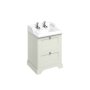 Burlington 650mm Vanity Unit with Two Drawers & Basin - Sand