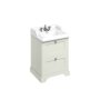 Burlington 650mm Vanity Unit with Two Drawers & Basin - Sand