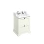 Burlington 650mm Vanity Unit with Two Drawers & Basin - Sand