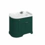 Burlington 1000mm Right Hand Curved Corner Vanity Unit with Worktop - Matt Green