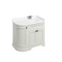 Burlington 1000mm Right Hand Curved Corner Vanity Unit with Worktop - Sand