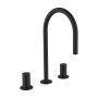 Kartell by Laufen 3-Hole Basin Mixer with Swivel Spout - Titanium Black