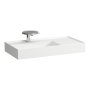 Kartell by Laufen 900mm Left Hand 1 Tap Hole Basin with Concealed Outlet