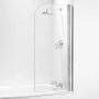 Coram 800mm Curved Bath Screen - Chrome