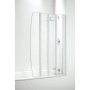 Coram Folding 4 Panel Bath Screen - Chrome