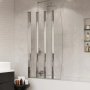 Coram Folding 5 Panel Bath Screen - Chrome