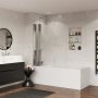 Coram Folding 5 Panel Bath Screen - Chrome