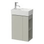 Kartell by Laufen 440mm Left Hand Vanity Unit with Right Hand Shelf - Pebble Grey