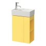 Kartell by Laufen 440mm Left Hand Vanity Unit with Right Hand Shelf - Mustard Yellow