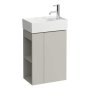 Kartell by Laufen 440mm Right Hand Vanity Unit with Left Hand Shelf - Pebble Grey