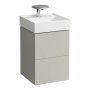 Kartell by Laufen 440mm 2 Drawer Vanity Unit with Organiser - Pebble Grey