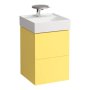 Kartell by Laufen 440mm 2 Drawer Vanity Unit with Organiser - Mustard Yellow