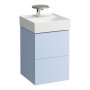 Kartell by Laufen 440mm 2 Drawer Vanity Unit with Organiser - Grey Blue