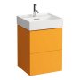 Kartell by Laufen 480mm 2 Drawer Vanity Unit with Organiser - Ochre Brown