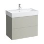 Kartell by Laufen 785mm 2 Drawer Vanity Unit with Organiser - Pebble Grey