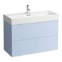 Kartell by Laufen 1000mm 2 Drawer Vanity Unit with Organiser - Grey Blue