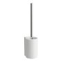 Laufen Val Toilet Brush & Ceramic Holder - Matt White