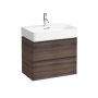 Laufen Space 635mm Two Drawer Vanity Unit - Dark Elm