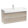 Laufen Space 1200mm Two Drawer Vanity Unit - Light Walnut