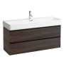 Laufen Space 1200mm Two Drawer Vanity Unit - Dark Elm