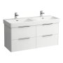 Laufen Base 1160mm 4 Drawer Vanity Unit - Matt White