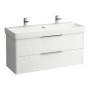 Laufen Base 1160mm 2 Drawer Vanity Unit - Matt White