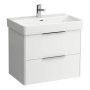 Laufen Base 665mm 2 Drawer Vanity Unit - Matt White