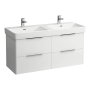 Laufen Base 1160mm 4 Drawer Vanity Unit - Gloss White