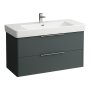 Laufen Base 1010mm 2 Drawer Vanity Unit - Traffic Grey