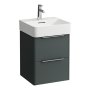 Laufen Base 435mm 2 Drawer Vanity Unit - Traffic Grey